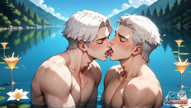 Gay Anime Adventures: Мокрая игра сексуальной гея Мускул в сосновом лесу! XXX Приготовься!