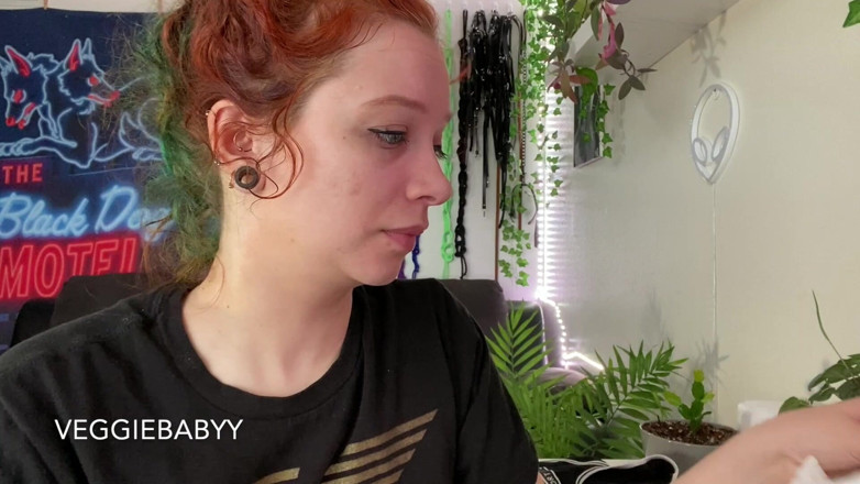 Veggiebabyy: Tired Girl Yawns While Getting Ready