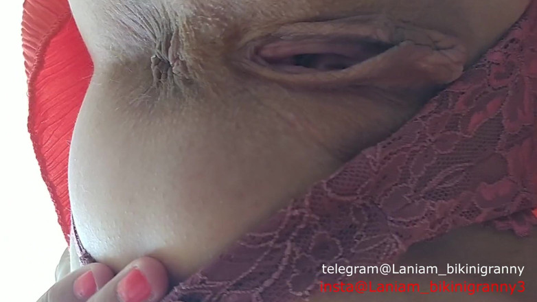 Ladyloveyoung60: Stepmom milf self pleasure masturbation in undies squirting pissing real...