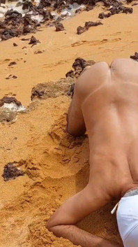 Ladysilva on the Beach I'm Already in Position Come and Put It in My Ass