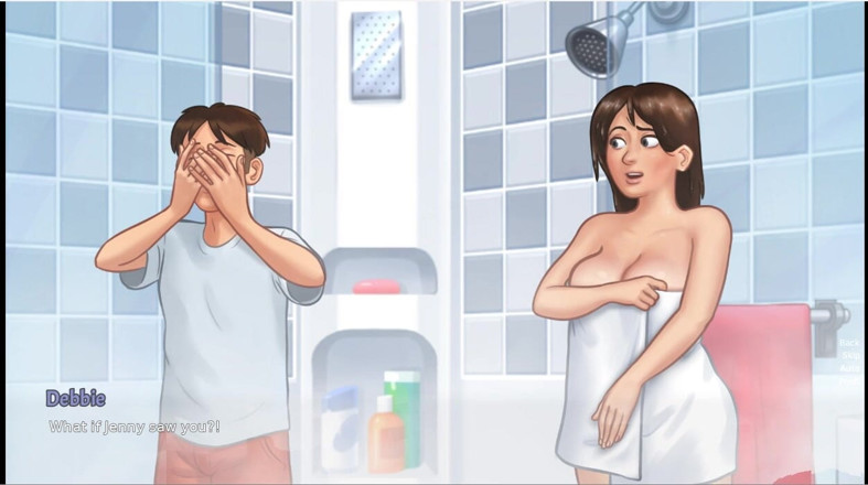 XXX Games Bunk: Summertime saga - gameplay - Rollenspiel - Debbie Duschszenen und gegenseitige masturbation