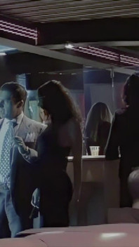 2 Sluts Share an Italian Cock in a Nightclub Among the People