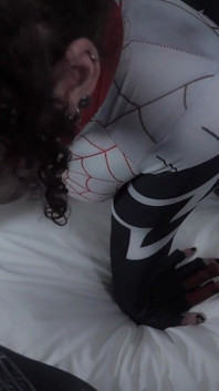 Spider Girl Femboy Trap Face Fucked by Miles Morales BBC
