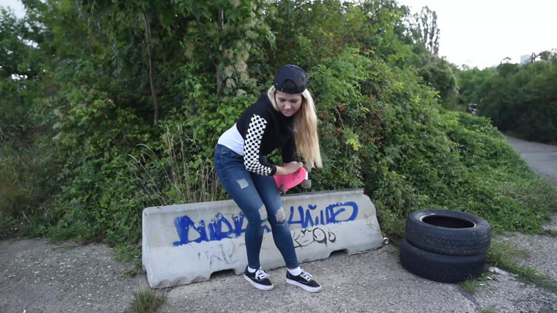 Czech Soles - foot fetish content: Teen skategirl sprain ankle and sexy BIG feet play