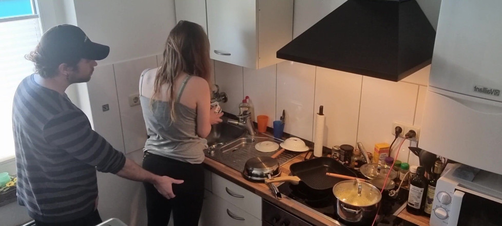 VioletaSecrets: 18yo genç üvey kız kardeş mutfakta becerdin iken her şey evde değil