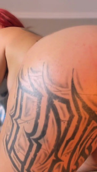 Latina Shakes Her Tattooed Butt