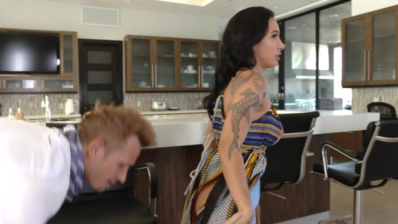 Loveherfeet: Sexy ftattooed MILF Amia Miley enjoy in licking her feet...
