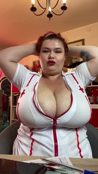 Shaking Breasts in Nurse Outfit