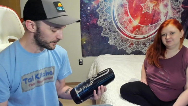 Sin Spice by Sophia Sinclair and Jasper Spice: Foreglad Fenian automatic masturbator unboxing