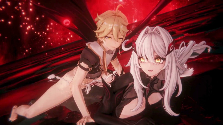 NSFWOtaku: Genshin Impact - Ronova y Anastasya sexo apasionado - animaciones hentai en 3d