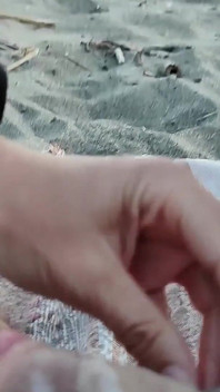 Slutty French Teacher Blowjob Amateur on Nude Beach to Stranger with Cumshot - Misscreamy
