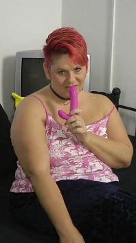 Annadevot - Vibrator în ciorapi din latex