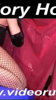Vintage czerwona lateksowa bielizna Glory Hole Action P2