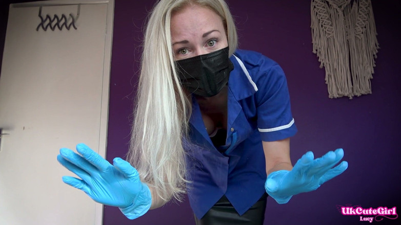 UKCuteGirl Lucy Lauren: Fake Nurse Sneaks in - Latex Gloves &amp; a Very Thorough Anal...