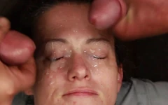 Massive Huge Homemade Amateur Double Facial Blasting Cumshot