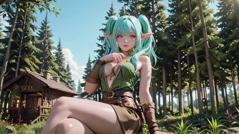 Seraphina Vale: Forest Fantasy! เอลฟ์สีน้ําเงินคุกเข่า, หยอกล้อเอลฟ์สีเขียว, เวทมนตร์ที่เคาะแดดและเล่นไม้กายสิทธิ์ ใครให้ครั้งแรก?