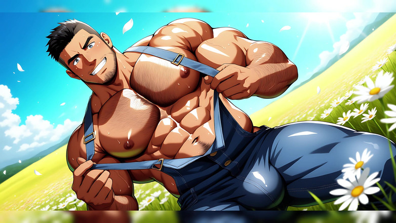 Erotic Man: Heta Hunks retar utomhus tillverkade med Ai