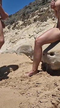 Stranger Approaches Naked Masturbating Woman and Helps Him with Handjob