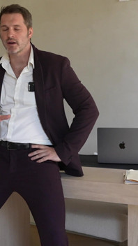 Office Boss Solo Jerking My Cock with Huge Cumshot