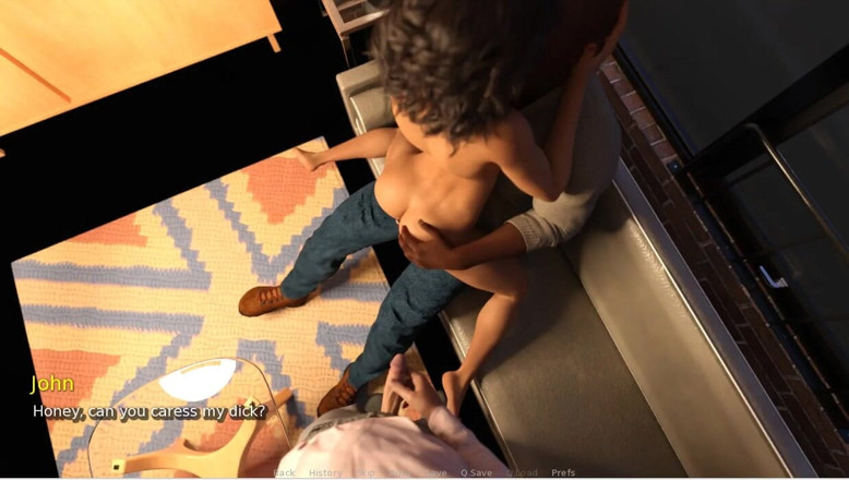 XXX Games Bunk: My hotwife - juego de roles - el beso - esposa cachonda besa...