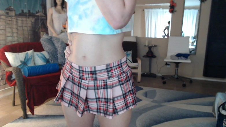 Aurora Willows: Rare anal show &amp; college girl outfit