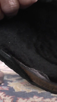Oler mis pies pantuflados de nylon
