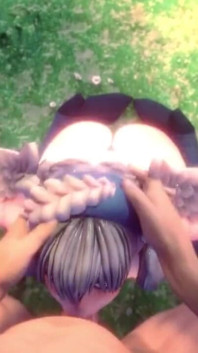 Melia Xenoblade Gets Her Face Fucked and Ends with a Mouthful of Cum POV