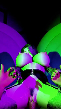 Prsatá cyber bohyně s křivkami - 3D animace Hentai