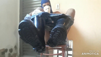 Stink HairyMale: Elegant man - Boots and balaclava