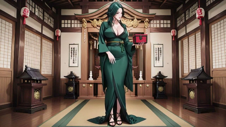 Tay Swift X: Derin Yeşil Kimono! Özel tapınak yürüyüşü, yüksek yarık kazaları!