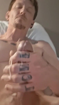 Muscular Guy Jerks off Solo with Massive Cumshot
