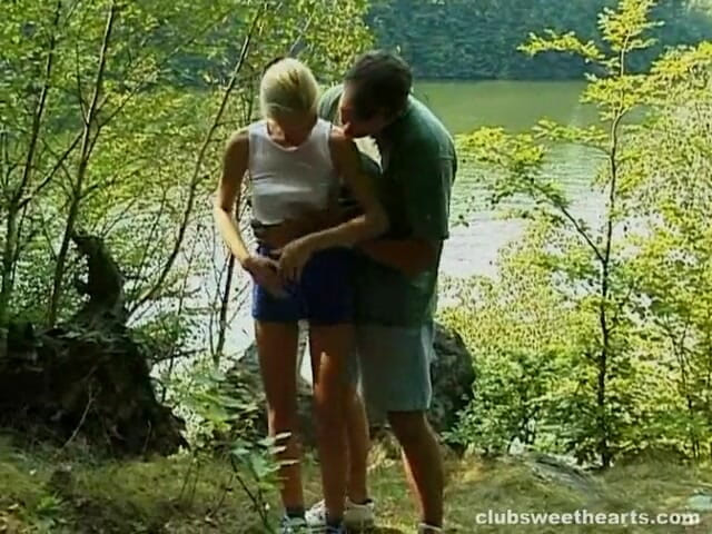 SkinnySweetHearts: Debbie Gets Fucked at the Side of the River
