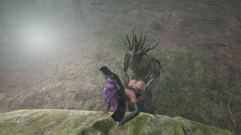 Wraith ward: Tree monster fucks witch