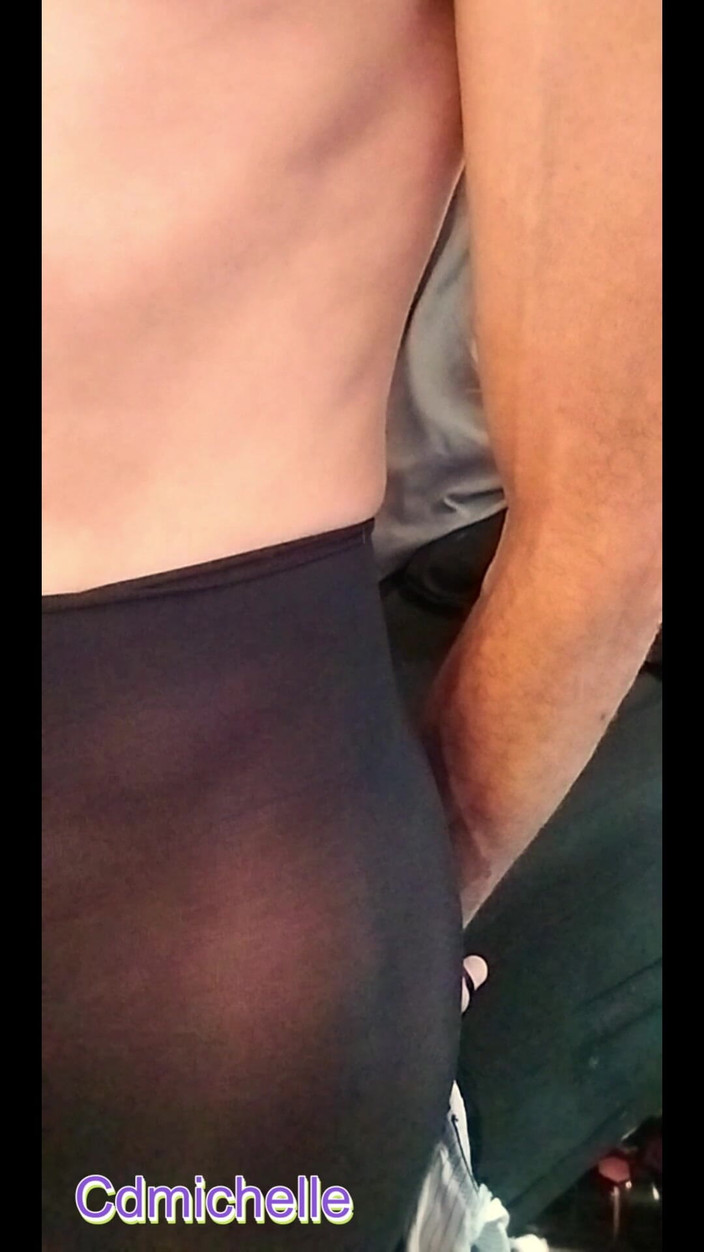 Crossdressers Cd Michelle wearing sexy lingerie: Cdmichelle V Punčochách