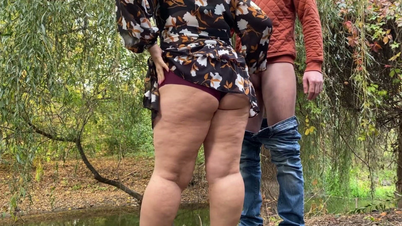 OurFetishLife: Masturbating Stepmom's Wet Pussy Outdoors