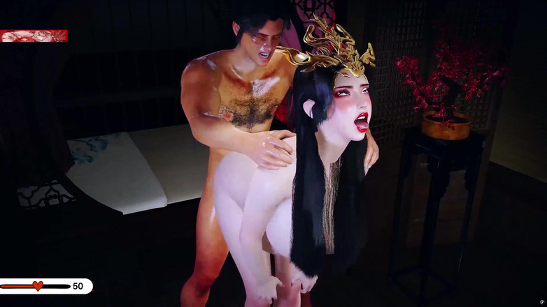 X Hentai: Cai Lin, fille fantastique avec un gros cul brillant - animation 3D,...