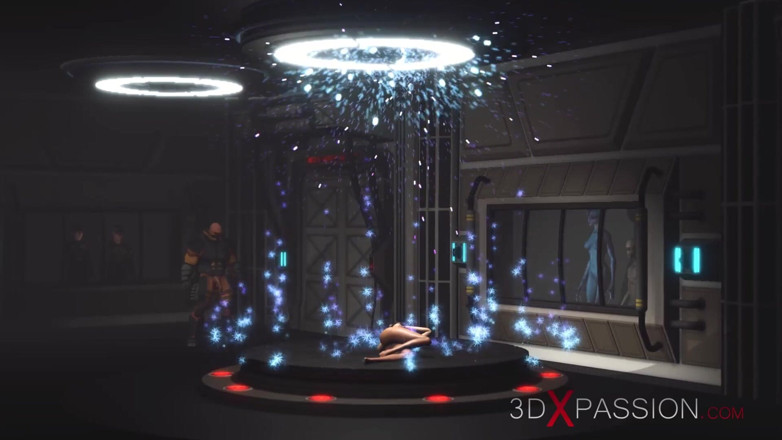 3dxpassion: Secretos del Área 51. Android, macho de ciencia ficción juega con una...