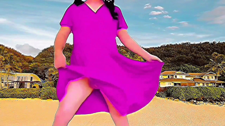 Kitty_Cross: Schöner femboy, der eisbecher unter der sonne hält