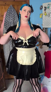 Teased by a Latex Maid - Solo Girl