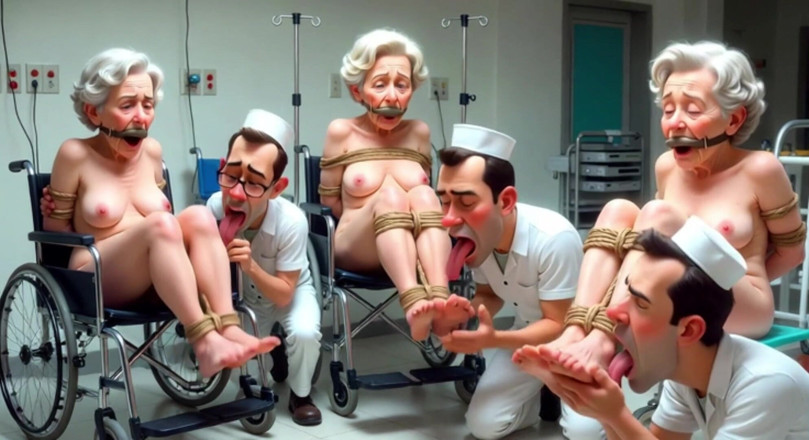 YOUR BEST FANTASY: Pathetic Men Licking Wrinkled Feet of Elderly Women