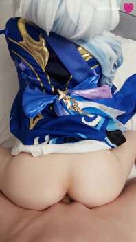 The Kinky Furina From Genshin Impact Prefers Aether's Nutritious Cum, Which Is Supposed to End up in Her Shaved Pussy