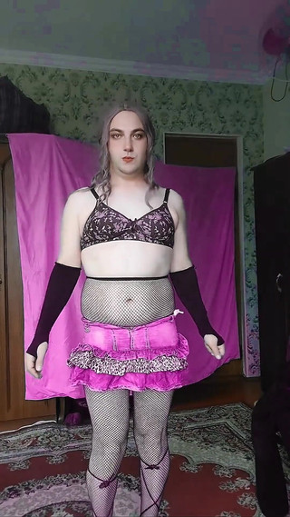 Kitty_Cross: Hot College Girly Cheerleader Sissy Makes an Amazing Sexy Performance...