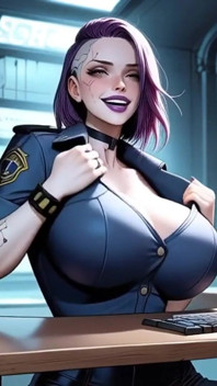 Cyberpunk Girl Undress in Office (ai Animation)