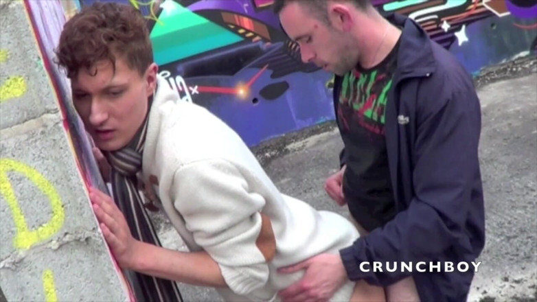 Raw French Bad boys: Feminine twink fucked by young straight boy outdoor