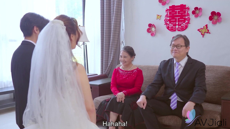 AV Jiali: Groom gets cucked by sakura on his wedding night
