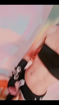 Masturbating
