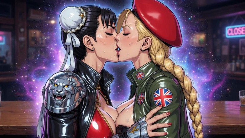 AI Porn: Chun Li e Cammy - decote quente