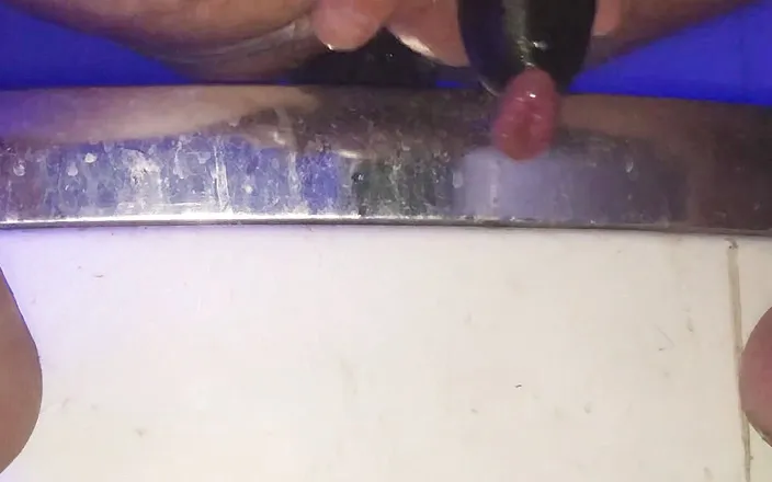 Mia Fuckdatass: Sissy in chastity fuck ass with massive black dildo