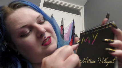 Mxtress Valleycat: Zlaté alobalové nehty škrábající ASMR