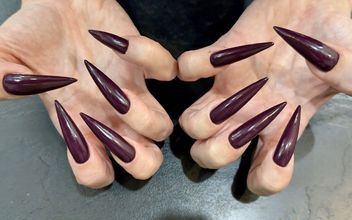 New Color Dark Purple Long Nails Claws